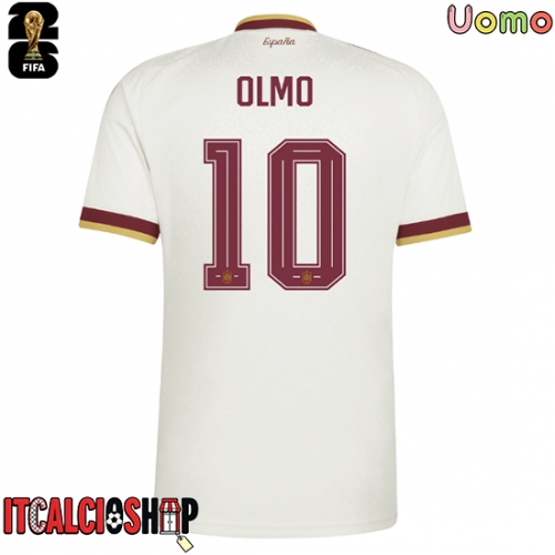 Spagna Dani Olmo #10 Seconda Maglia Mondiali 2026 Manica Corta